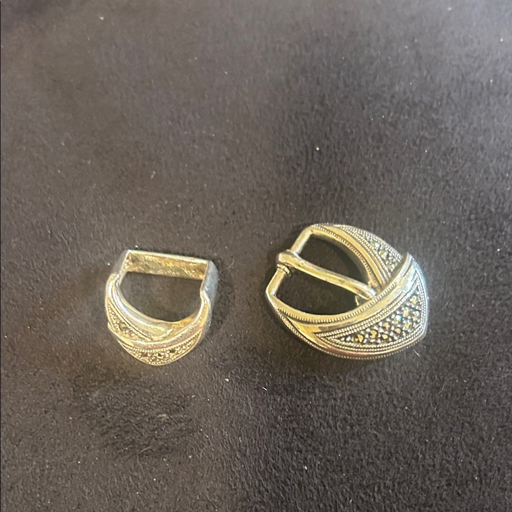 Judith Jack 2 piece belt buckle set NWOT
